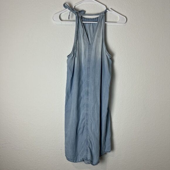 Anthropologie Cloth & Stone Womens Dress Size XS High Tide Halter Blue Ombre - Picture 2 of 6